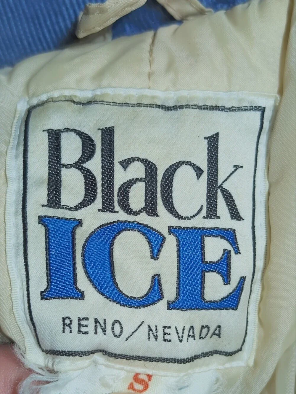 Vintage 80s Black Ice S Men’s Blue Work Jacket Worn Costume Piece Reno Nevada